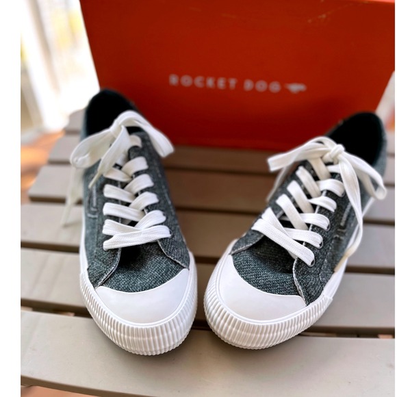 Rocket Dog Cheery Skirball Forest Green Jersey Sneakers Women's Size 7.5 NWB - Picture 1 of 15